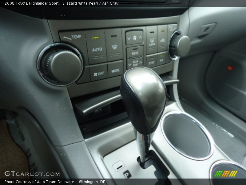 Blizzard White Pearl / Ash Gray 2008 Toyota Highlander Sport