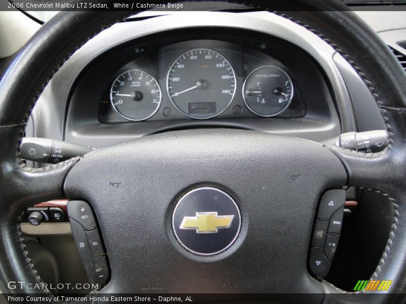 White / Cashmere Beige 2006 Chevrolet Malibu LTZ Sedan