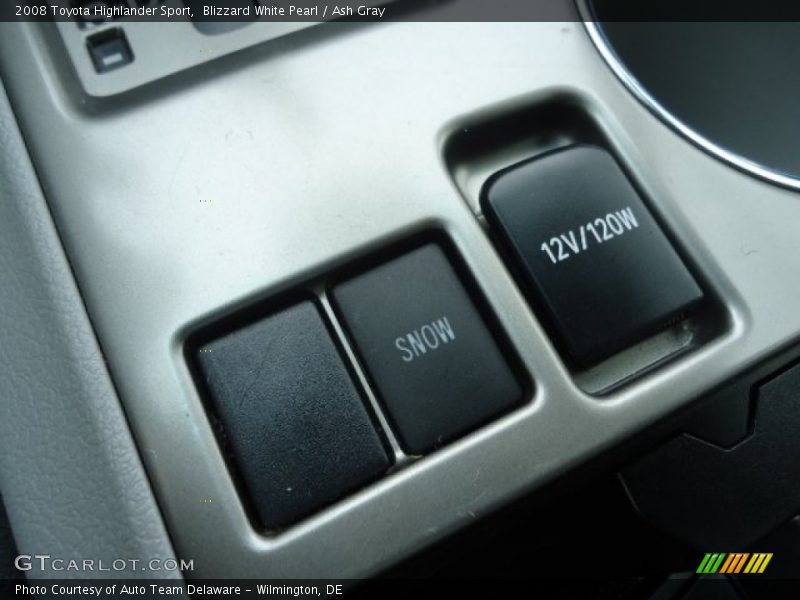 Blizzard White Pearl / Ash Gray 2008 Toyota Highlander Sport
