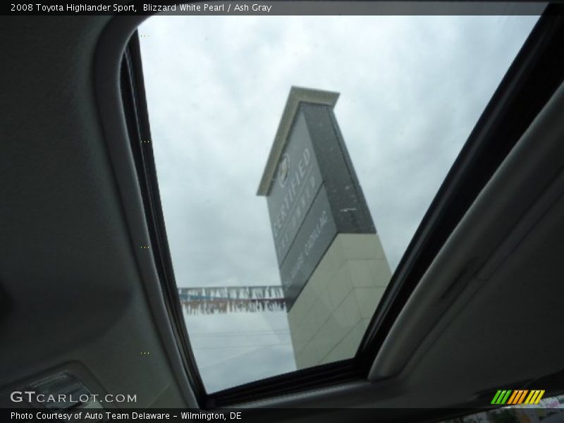 Blizzard White Pearl / Ash Gray 2008 Toyota Highlander Sport