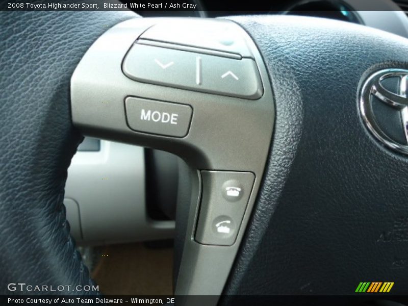 Blizzard White Pearl / Ash Gray 2008 Toyota Highlander Sport
