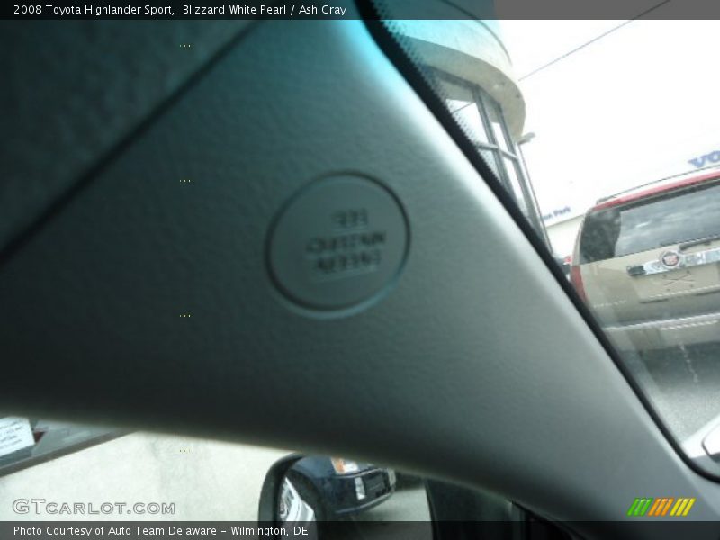 Blizzard White Pearl / Ash Gray 2008 Toyota Highlander Sport