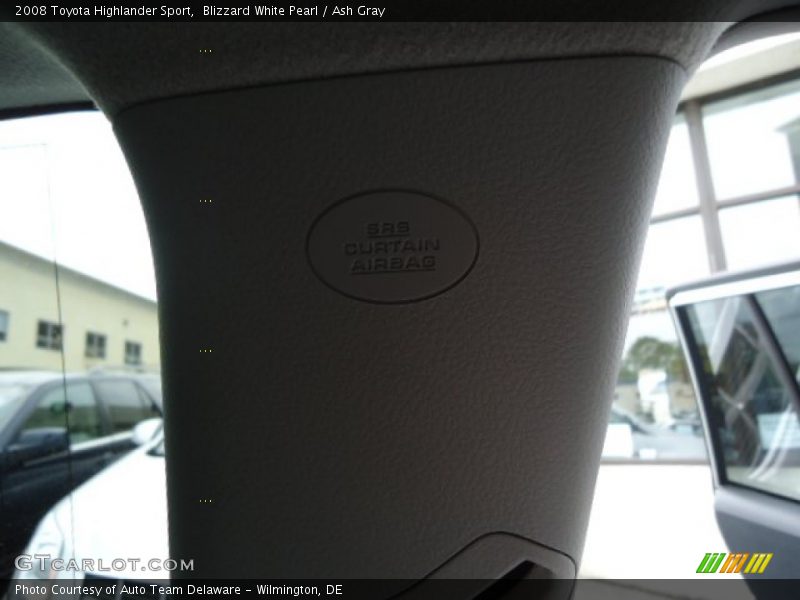 Blizzard White Pearl / Ash Gray 2008 Toyota Highlander Sport