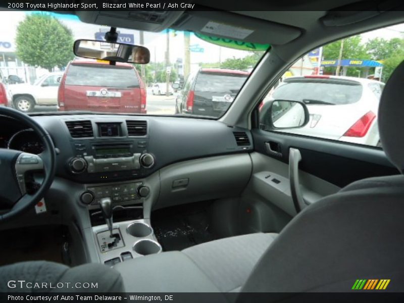 Blizzard White Pearl / Ash Gray 2008 Toyota Highlander Sport