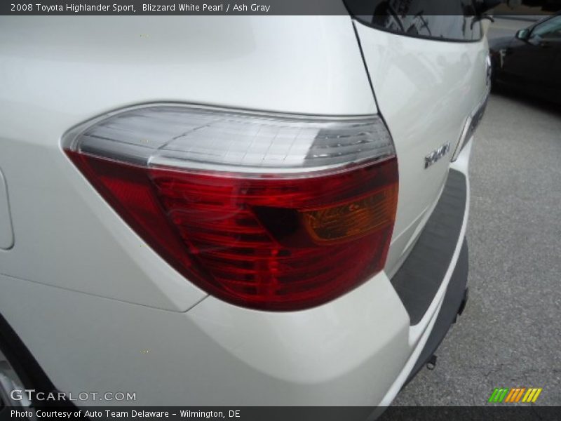 Blizzard White Pearl / Ash Gray 2008 Toyota Highlander Sport
