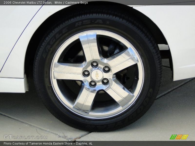 White / Cashmere Beige 2006 Chevrolet Malibu LTZ Sedan