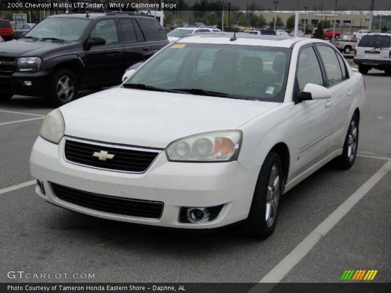 White / Cashmere Beige 2006 Chevrolet Malibu LTZ Sedan