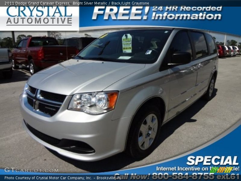 Bright Silver Metallic / Black/Light Graystone 2011 Dodge Grand Caravan Express