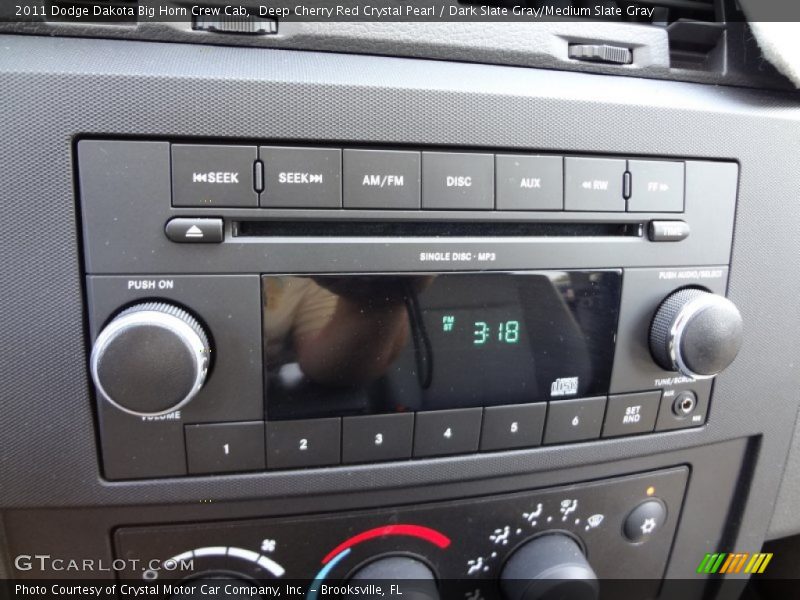 Deep Cherry Red Crystal Pearl / Dark Slate Gray/Medium Slate Gray 2011 Dodge Dakota Big Horn Crew Cab