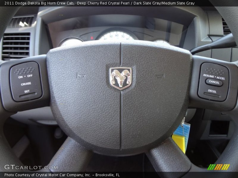 Deep Cherry Red Crystal Pearl / Dark Slate Gray/Medium Slate Gray 2011 Dodge Dakota Big Horn Crew Cab