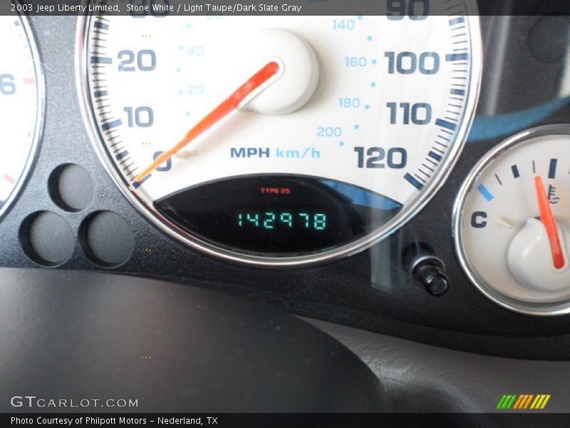 Stone White / Light Taupe/Dark Slate Gray 2003 Jeep Liberty Limited