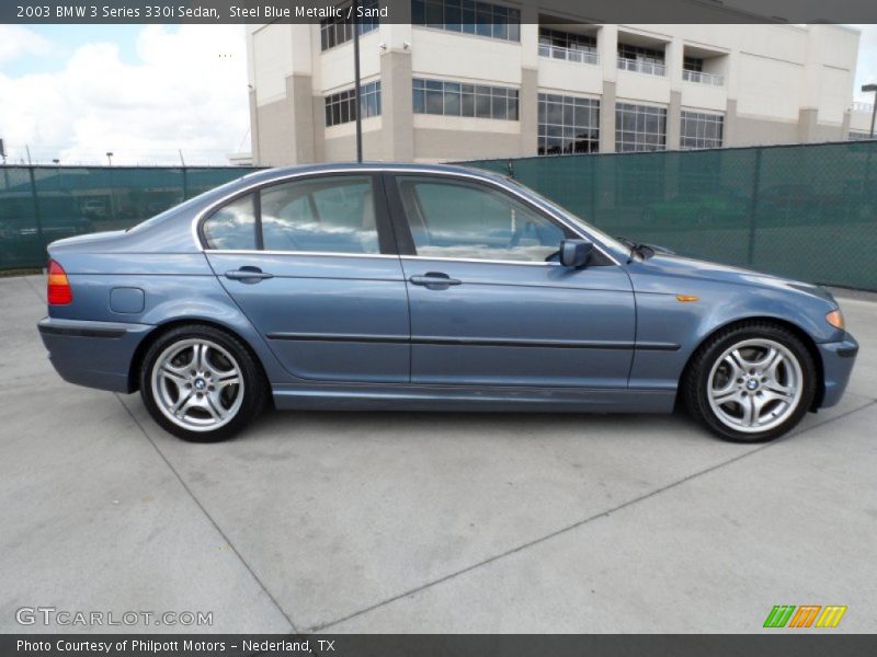 Steel Blue Metallic / Sand 2003 BMW 3 Series 330i Sedan