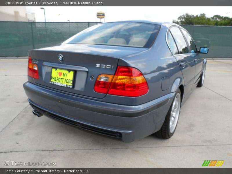 Steel Blue Metallic / Sand 2003 BMW 3 Series 330i Sedan