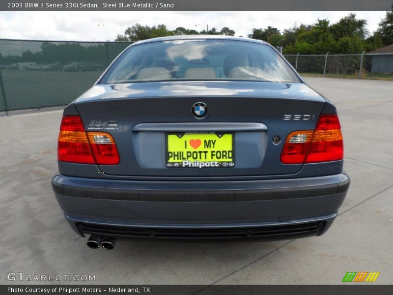 Steel Blue Metallic / Sand 2003 BMW 3 Series 330i Sedan