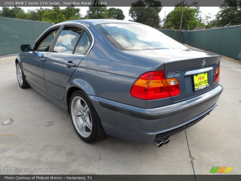 Steel Blue Metallic / Sand 2003 BMW 3 Series 330i Sedan