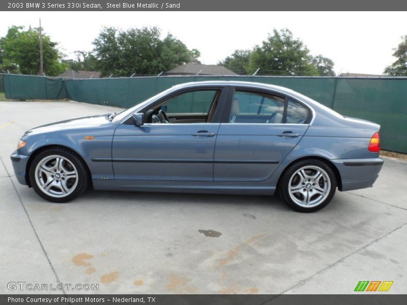 Steel Blue Metallic / Sand 2003 BMW 3 Series 330i Sedan