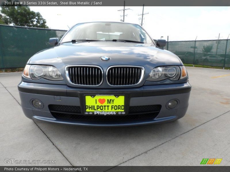 Steel Blue Metallic / Sand 2003 BMW 3 Series 330i Sedan