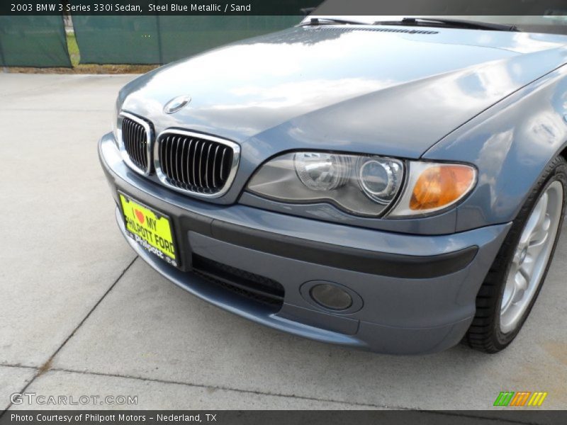 Steel Blue Metallic / Sand 2003 BMW 3 Series 330i Sedan