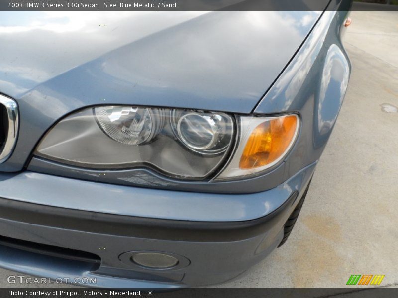 Steel Blue Metallic / Sand 2003 BMW 3 Series 330i Sedan