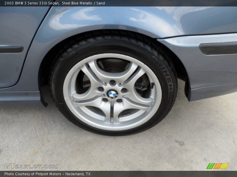 Steel Blue Metallic / Sand 2003 BMW 3 Series 330i Sedan