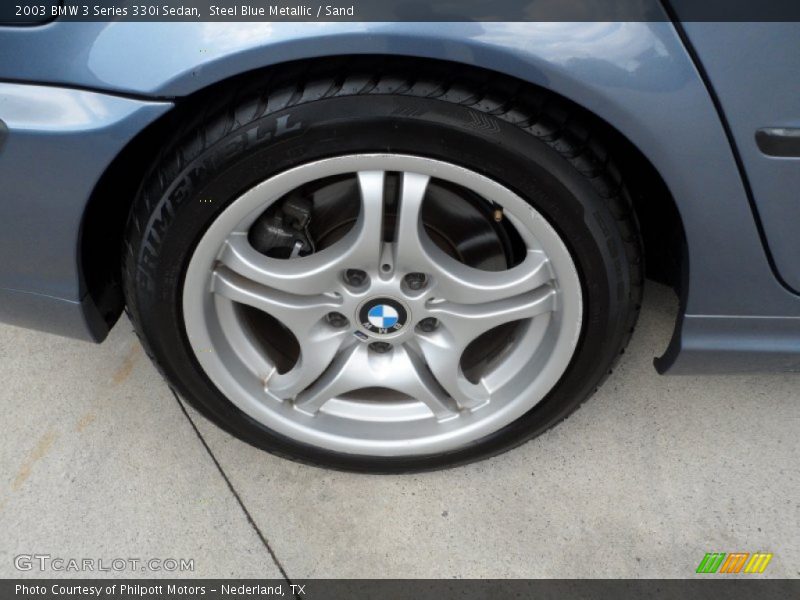Steel Blue Metallic / Sand 2003 BMW 3 Series 330i Sedan