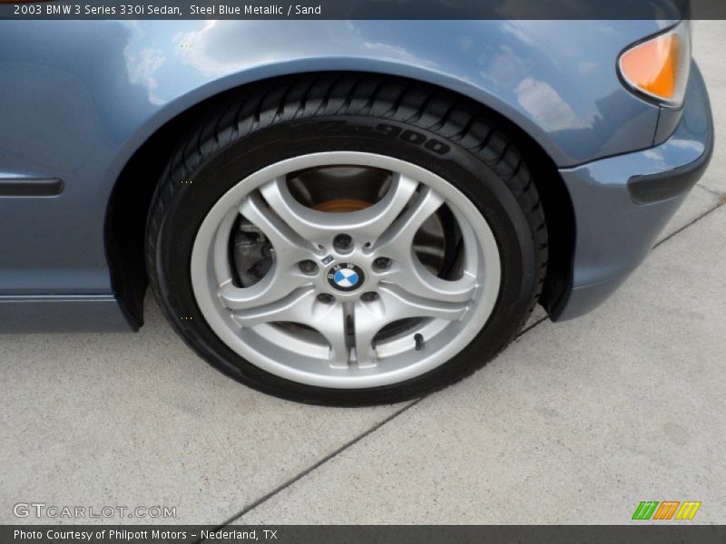 Steel Blue Metallic / Sand 2003 BMW 3 Series 330i Sedan