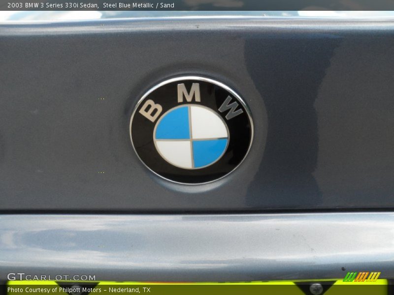 Steel Blue Metallic / Sand 2003 BMW 3 Series 330i Sedan