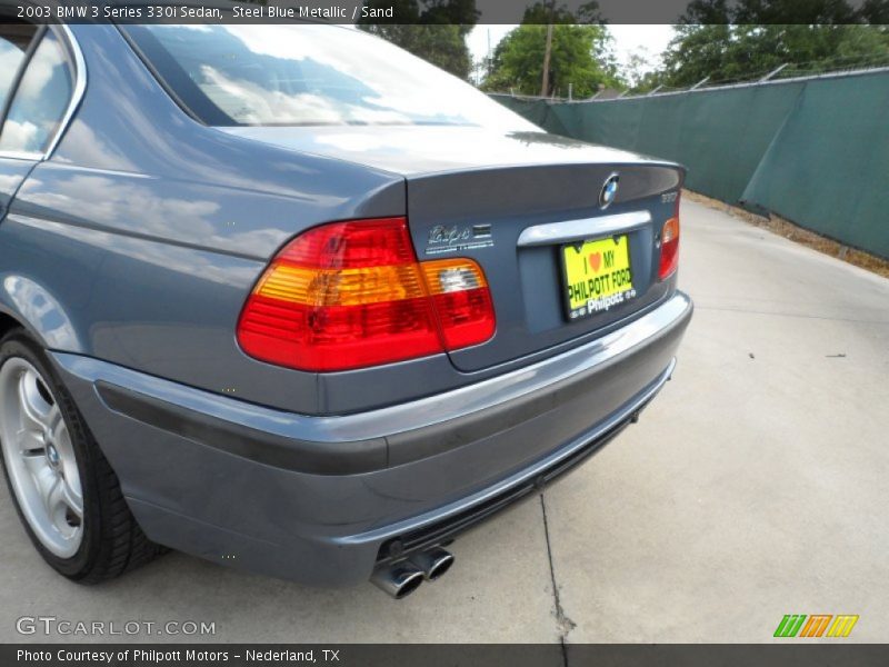 Steel Blue Metallic / Sand 2003 BMW 3 Series 330i Sedan