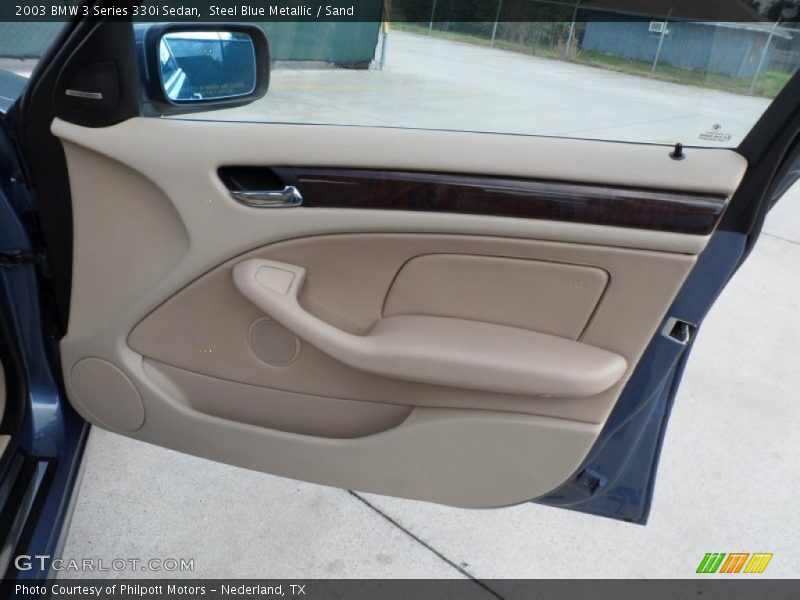 Steel Blue Metallic / Sand 2003 BMW 3 Series 330i Sedan