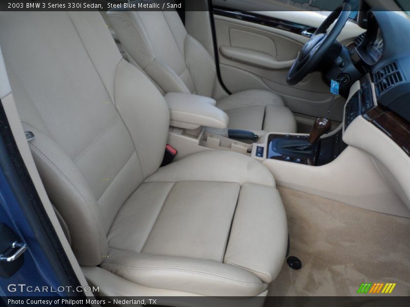 Steel Blue Metallic / Sand 2003 BMW 3 Series 330i Sedan