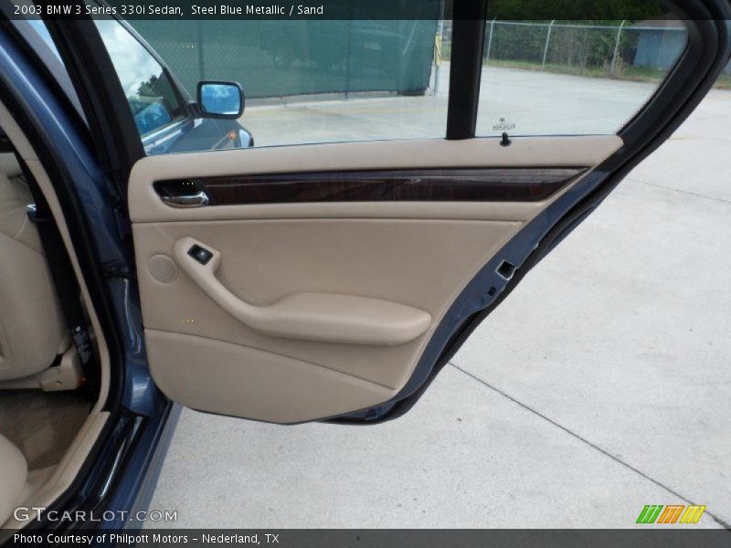 Steel Blue Metallic / Sand 2003 BMW 3 Series 330i Sedan