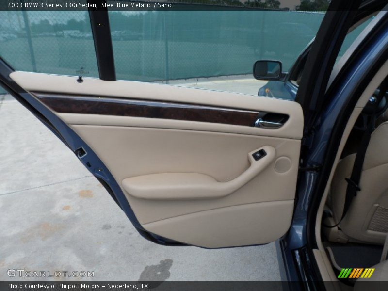 Steel Blue Metallic / Sand 2003 BMW 3 Series 330i Sedan