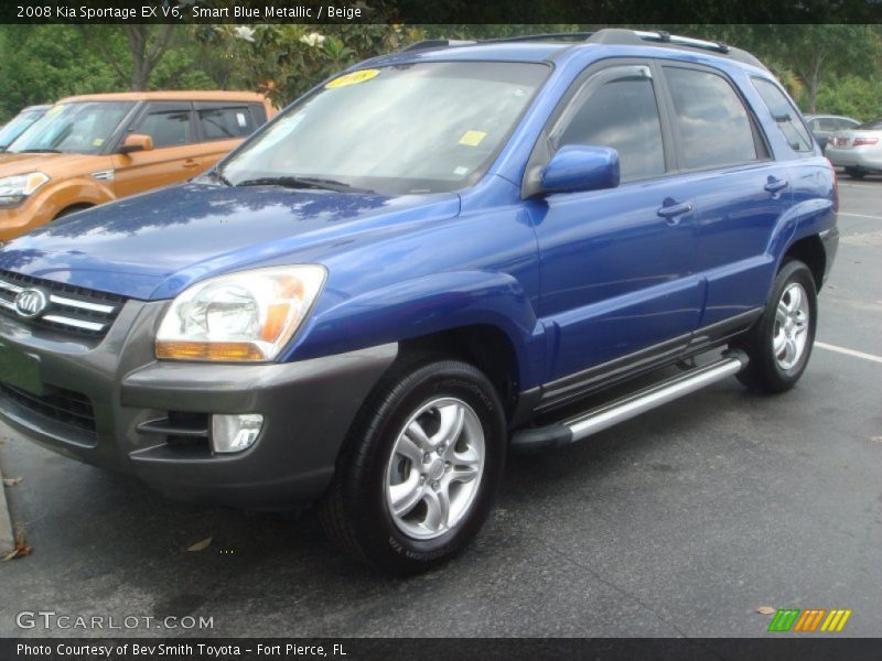 Smart Blue Metallic / Beige 2008 Kia Sportage EX V6