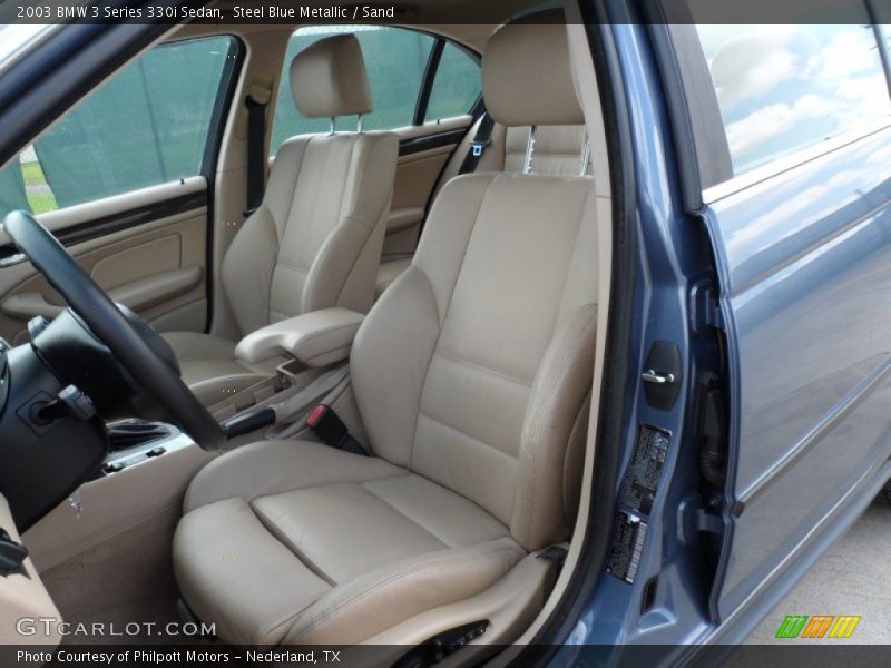 Steel Blue Metallic / Sand 2003 BMW 3 Series 330i Sedan