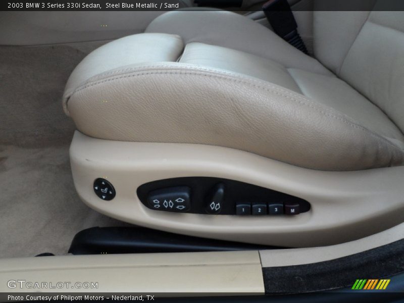 Steel Blue Metallic / Sand 2003 BMW 3 Series 330i Sedan