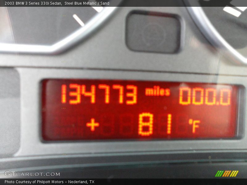 Steel Blue Metallic / Sand 2003 BMW 3 Series 330i Sedan