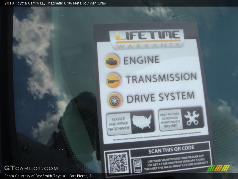 Magnetic Gray Metallic / Ash Gray 2010 Toyota Camry LE