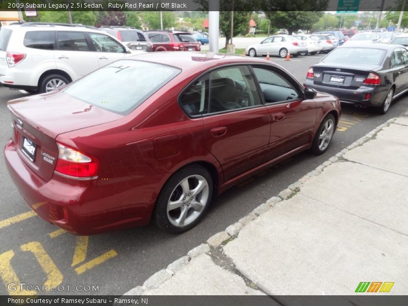 Ruby Red Pearl / Off Black 2009 Subaru Legacy 2.5i Sedan
