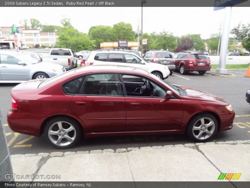 Ruby Red Pearl / Off Black 2009 Subaru Legacy 2.5i Sedan