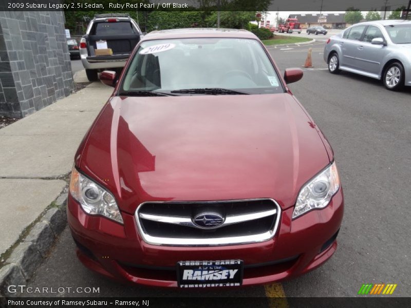Ruby Red Pearl / Off Black 2009 Subaru Legacy 2.5i Sedan