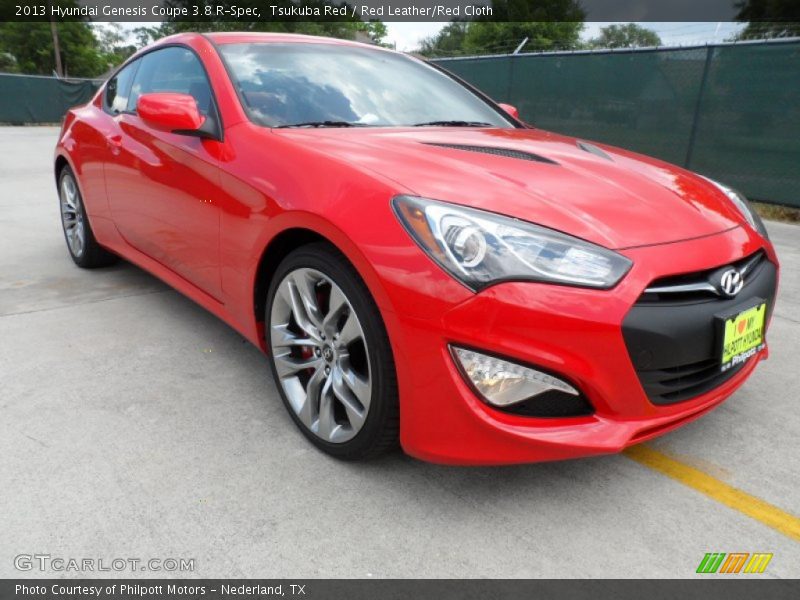 Tsukuba Red / Red Leather/Red Cloth 2013 Hyundai Genesis Coupe 3.8 R-Spec