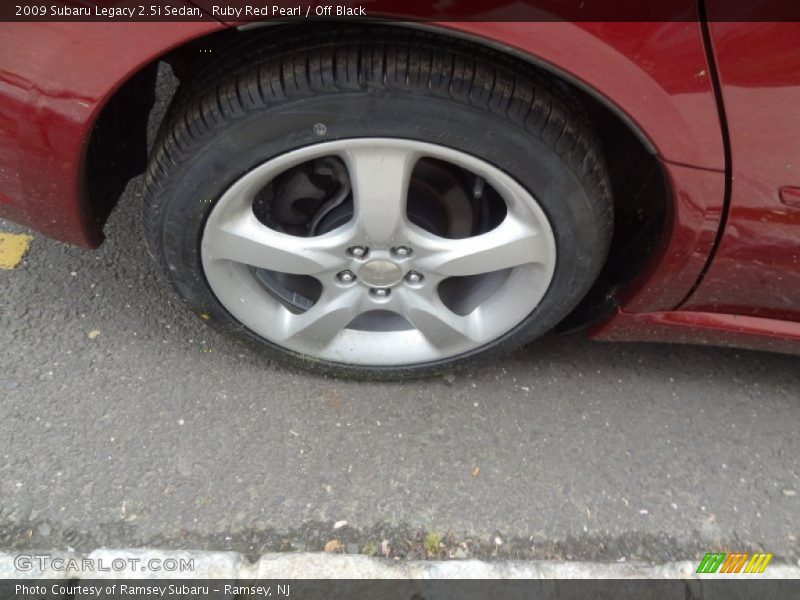 Ruby Red Pearl / Off Black 2009 Subaru Legacy 2.5i Sedan