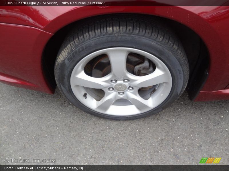 Ruby Red Pearl / Off Black 2009 Subaru Legacy 2.5i Sedan