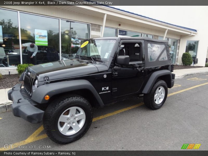 Black / Dark Slate Gray/Medium Slate Gray 2008 Jeep Wrangler X 4x4