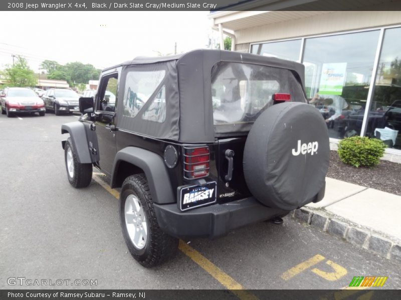 Black / Dark Slate Gray/Medium Slate Gray 2008 Jeep Wrangler X 4x4