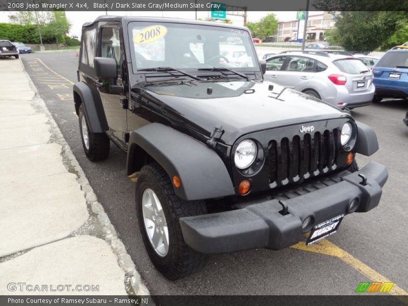 Black / Dark Slate Gray/Medium Slate Gray 2008 Jeep Wrangler X 4x4
