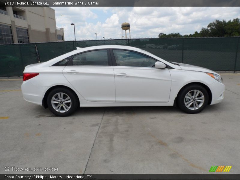 Shimmering White / Camel 2013 Hyundai Sonata GLS
