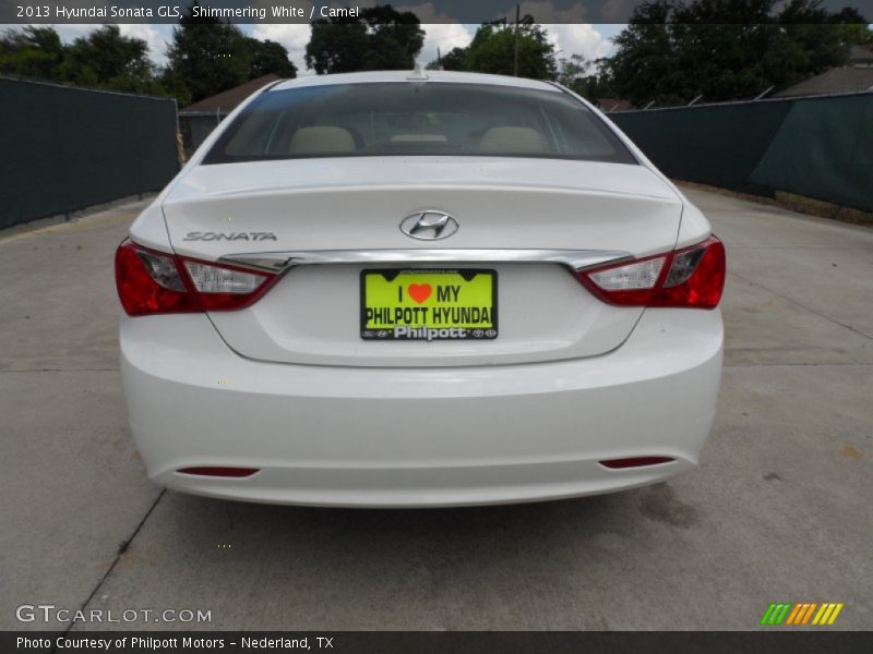 Shimmering White / Camel 2013 Hyundai Sonata GLS