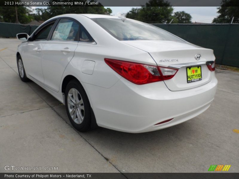 Shimmering White / Camel 2013 Hyundai Sonata GLS