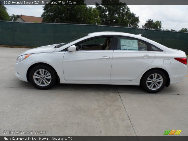 Shimmering White / Camel 2013 Hyundai Sonata GLS